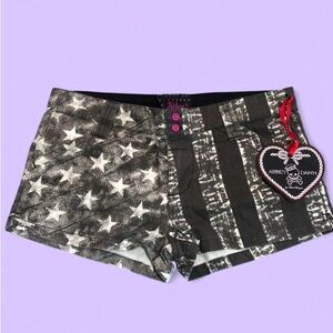 Abbey Dawn Star and Stripes Low Rise Shorts